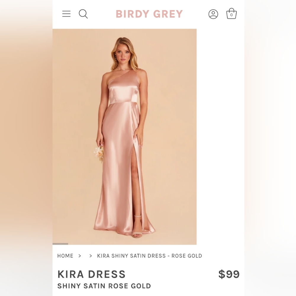 Kira Dress - Rose Gold - Birdy Grey Bridesmaids Dress - Medium